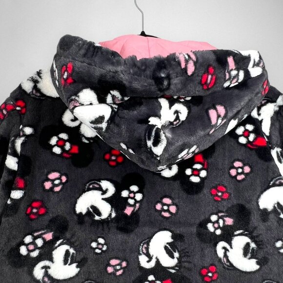 DISNEY PARKS XXL Minnie Mouse‎ Plush Fleece Hooded Jacket - Picture 5 of 9